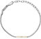 Breil, Kollektion Galà, Damen-Armband mit Element aus satiniertem Stahl mit weißem Diamant, Karabinerverschluss, Länge verstellbar, Taglia unica, Edelstahl