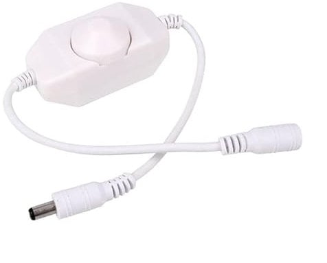 LED Online Dimmer, LED Monochrome Online Stepless Dimmer, LED Strip Brightness Control On/Off Switch, Switch DC Mini LED Dimmer Touch Switch (White)