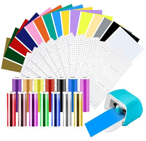 Smart Vinyl Permanent für Cri-cut Joy, 14cm*30.5cm Vinylfolie Plotter, Transferfolie Plotter Set für Laptops, Telefone, Wände und mehr