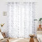Deconovo Gardinen mit Ösen Voile Vorhang Transparent Wohnzimmer Vorhänge Gardinenschals Dekoschal Lichtfilterung, 229x140 cm, Grau, 2er Set