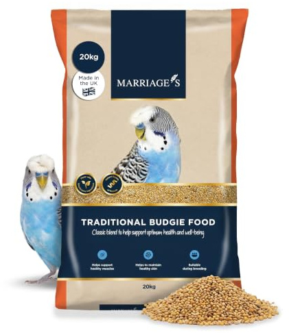 Marriage's - Traditional Budgie Food, Yellow Millet (20kg) | Wholesome Bird Seed Packed with Fibre and Protein, Suitable for Budgies, Bulk Bag