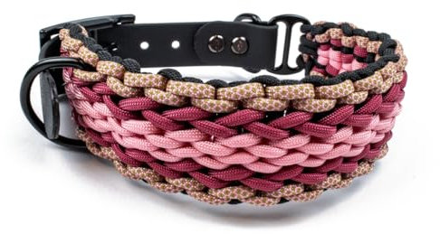 Hundehalsband Tierluxe Natur Handgemacht Paracord (Leben, XXXL Halsumfang 50-57 cm)