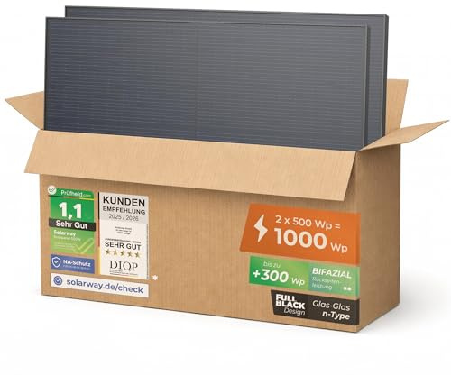 NAKA Solarmodul 500 W JAM60D41-500/LB Vollschwarz 1953 mm x 1134 mm x 30 mm 27,3 kg 2x Solarpanel 0% MwSt.