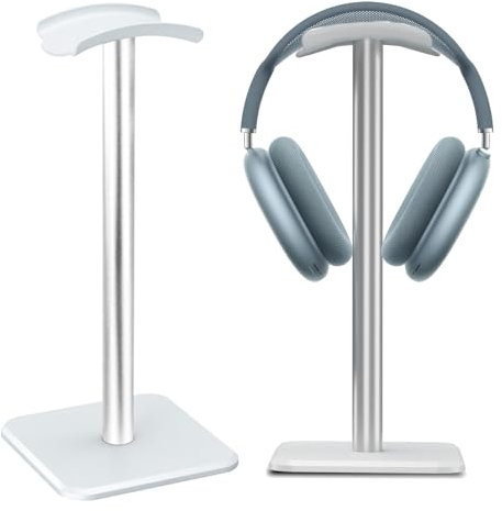 Weiß KopfhöRer StäNder,Gewichtete Basis KopfhöRer Halterung,Universal Headphone Stand,Aluminiumlegierung KopfhöRerhalter,Antirutschpad KopfhöRerstäNder,Passend FüR Alle Gamingheadsets/Desktop-Headsets