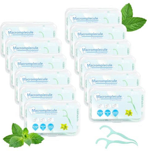 600 Pezzi Archetti Filo interdentale,Archetti Filo Interdentale Forcella Con Aroma di Menta, Bastoncini di Filo Interdentale, Stuzzicadenti per Pulizia Denti