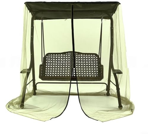 Moustiquaire d'extérieur pour terrasse – Maille polyester 1,25 x 1,55 x 2,05 m avec double fermeture éclair – Bloque les insectes tout en conservant la vue – Convient aux tentes/pavillons/jardins