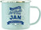 History & Heraldry Echter Kerl - Emaille Becher Jan - individuelle und personalisierte Tasse mit Name und Spruch