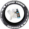 Tire Stickers Toyo Tires Proxes Frost Edition – DIY Permanent Gummi Reifen Lettering Kit mit Kleber & 57 ml Flasche Ausbesserungsreiniger / 19-21 Zoll Räder / 1,50 Zoll / Weiß 8 Stück
