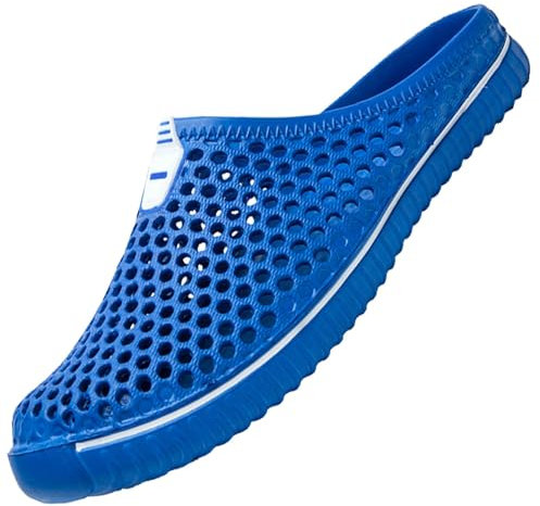 SAGUARO Uomo Donna Spiaggia Traspirante Pantofole Leggero Flessibile Estate Sandali Anti-scivoloso Unisex Clogs Piscina Slippers 43EU Dunkelblau