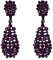 EVER FAITH Damen Ohrringe Voll Kristall Art Deco Vintage Stil Ohrhänger für Hochzeit Party Dunkel Lila Schwarz-Ton