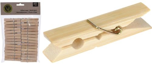 EDM Wäscheklammern Bambus 60 Stück 76501