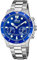 LOTUS Herren Smartwatch Hybrid Connected Edelstahl Silber-Blau, Durchmesser: 44,5mm, Wasserdichtigkeit: 10 Bar, 18800/1