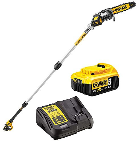DEWALT DCMPS567P1 18V Li-ion Brushless Pole Saw Kit 1 x 5.0Ah Battery & Charger, Yellow