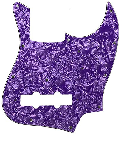 Pickguard Scratch Plate Pickguard Für 11 Löcher 4 String Jazz Bass Gitarre Pickguard Scratch Plate (Color : 4 Ply Purple Pearl)