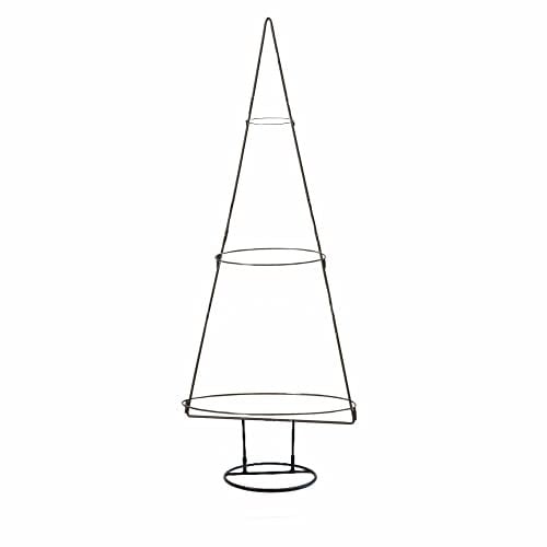 Soporte decorativo para adornos – 86 cm / 3 niveles – Árbol de Navidad decorativo marrón abeto para bolas de Navidad