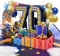 3D Pop-Up Karte 70. Geburtstag oder 70. Hochzeitstag – Elegante Karte mit Trompete, Schallplatte und festlichen Elementen – Karte für Jubiläum, Hochzeit, Geburtstagsfeier, für Eltern, Großeltern