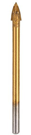 Fliesen- und Glasbohrer, Hartmetallbohrer, 5-mm-Hartmetall-Glasbohrer-Set, titanbeschichtet, mit 4 Schneidkanten, Speerkopfwerkzeugen