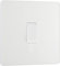BG Electrical Single Intermediate Wall Light Switch, Screwless Front Plate, Round Edges, Evolve, Pearlescent White, 20A, 16AX, PCDCL13W-01