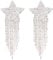 Naimo Damen Sexy Nippel Cover Glänzenden Strass Brustwarzenabdeckung Selbstklebend Wiederverwendbare Nippelpads Brust Pasties BH Nippelabdeckung mit Quasten