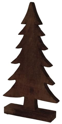 ZauberDeko Tannenbaum Dunkelbraun Braun Holz Weihnachtsbaum Dekobaum Weihnachten Deko 40cm