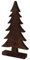 ZauberDeko Tannenbaum Dunkelbraun Braun Holz Weihnachtsbaum Dekobaum Weihnachten Deko 40cm