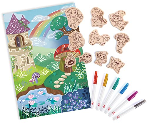 Hape Mal & Spielset Zauberwald, Holzmagnete und Stifte