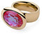 Qudo gold Ring TIVOLA big Edelstahl royal red delite (pink) (54 (17))