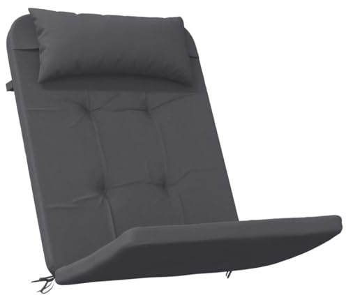 vidaXL Adirondack Auflage 2 STK., Sitzauflage für Gartenmöbel, Wasserabweisendes Sitzkissen, Stuhlkissen Gartenkissen, Anthrazit Oxford Gewebe