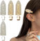 4 Stück No Bend Haarspangen Strass Shiny Styling Clip Legierung Make-Up Haarspangen Bling Entenschnabel Clips Keine Falte Pony Haarnadel Frisur Werkzeug Für Frauen Mädchen (Silber, Roségold)