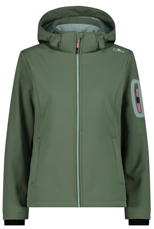 CMP Damen Giacca in Softshell Da Donna Con Cappuccio Removibile Damen Softshelljacke mit abnehmbarer Kapuze (1er Pack)