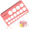 MAYOII Nipple Ruler, Essential Soft Silicone Flange Sizing Measurement Tool for Breast Pump, Breast Flange Measuring Tool, Must-Have for New Mums/Women (Square Double Sided Pink)
