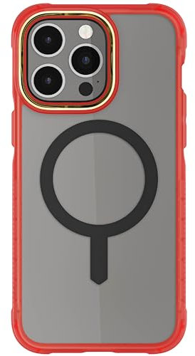Ghostek Covert iPhone 15 Pro Max Case - Compatible with Apple MagSafe, Anti-Scratch Clear Hard Back, Shockproof Phone Cover (6.7 Inch, Pink)