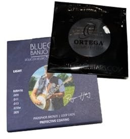 Ortega Guitars Bluegrass Banjo Strings – Rüdiger Helbig Signature Set Light – Banjo – 5 Saiten, Loop ends – Phosphor Bronze, beschichtet (BJRH-5L)