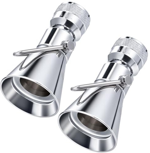 Enhon Schwenkbarer Duschkopf mit Absperrventil, Ersatz für 52650-PK, kompatibel mit Delta-Dusche, 2,5 GPM Messing, wassersparender Duschkopf, 3,8 cm Durchmesser, Sprühfläche (2 Stück)