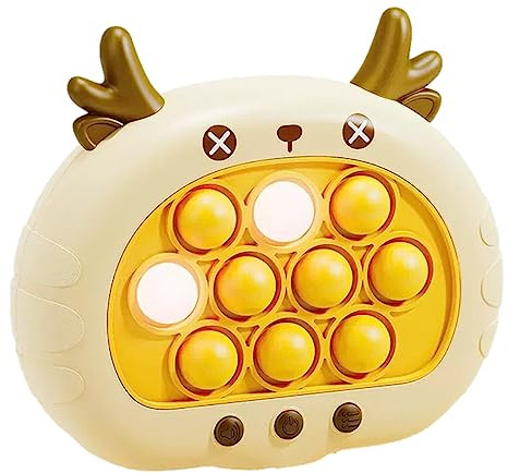 awakentti Fast Push Spiel, Handheld Fast Speed Pushing Game, Autismus Kinder Dekompression, Puzzle-Spielmaschine für 3-7 8-12 Jahre alt (Gelb)