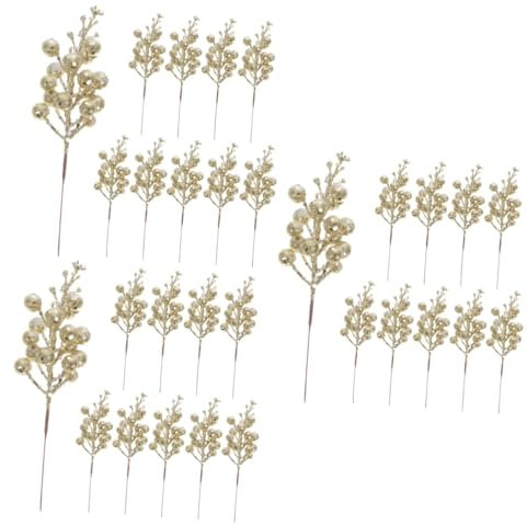 IMIKEYA 30stücke Künstliche Weihnachtsbeeren Glitzernde Beerenzweige Für Weihnachtsbaum Kranz Dekoration Für Festliche Anlässe Und Bastelprojekte