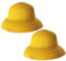 Mini Straw Hats for Doll 2Pcs Braided Dome Short Brim Hat Simulation Cartoon Solid Color Straw Hats for Crafts Doll Clothing & Accessories Sets, Yellow