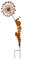 Bornhöft Gartenstecker Pusteblume mit lustiger Schnecke aus Edelrost Metall Rost Gartendeko Edelrost rostiger Beetstecker 116cm