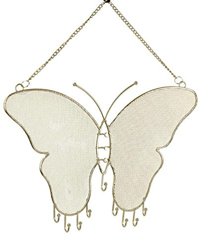 Kupfer Schmuck Halter Schmuck Display Rack Wand-montiert Schmetterling Schmuck Display Ständer Für Mädchen Ringe Ohrring Schmuck Wand-montiert Schmuck Stand