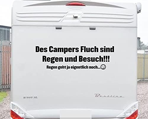 Rakelfix des Campers Fluch s Aufkleber ca.100cm für Wohnmobil Wohnwagen Womo WOWA Caravan Lustige Sprüche lustiger Spruch