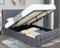 Blisswood Ottoman Storage Bed With Mattress Included, 5ft King Bed Frame, Upholstered Gas Lift Up Bed Frame With Storage, Ottoman Storage Bed With Wooden Slats (5ft King, Dark Grey)