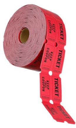 KICHOUSE 1rouleau Roll De Tickets De Tombola Billets De Carnaval Pour Événements Et Célébrations Facile à Déchirer Parfait Pour Activités De Collecte De Fonds Et Fêtes