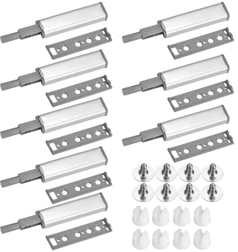 8 Pcs Push to Open Door Catches Soft Close Magnetic Door Catch Door Push Opener Latch Push Door Catches Push Open Catch Latch Release Latch for Kitchen Cupboard Cabinet Drawer Wardrobe Door