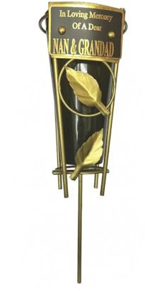 Grabvase aus Metall mit Blattgold, Schwarz