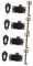 ARTIBETTER 4 Stück Hardware-Sperre Vintage-Riegel dekorative Schlösser ersatzteile für gartenmöbel schubladenschloss klassische Schlösser mit Schlüssel Möbelschlösser Eisenbeschichtung