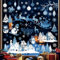 wondever Fenstersticker Weihnachten Selbstklebend Weiß Fenster Aufkleber Schneeflocken Blau Wiederverwendbar Fensterbilder Fensteraufkleber Anti-Kollision Doppelseitig Glasaufkleber Weihnachten Deko