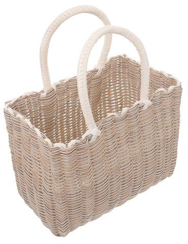 PHENOFICE Einkaufskorb Körbe Aufbewahrungsbehälter Für Obst Lagerbehälter Korb Aus Kunststoff Kleiner Mit Henkel Aufbewahrungs Für Kleinigkeiten Kommode Plastik