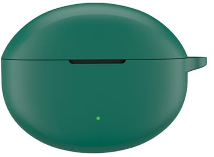 Silicone Case Cover for OnePlus Nord Buds 3 Pro, Wireless Earbuds Soft Protective Case Shockproof Skin Cover with Anti-Lost Carabiner (Dark Green)