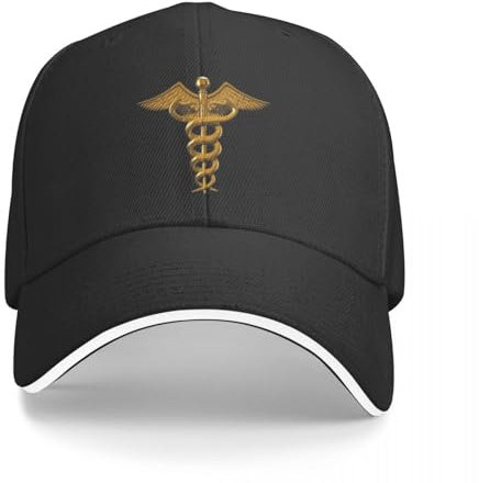 AIETPOIJ Basecap Caduceus Symbol Medic Symbol Design Baseball Cap Snap Back Hat Trucker Hat Western Hüte Damen Strandmode Herren Geschenk