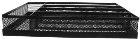 Luxshiny Karteikarten Kasten Karteikarten Mit Box Schubladen-organizer Netz Besteck-organizer Tablett Schubladenschneider Geschirr Metallgitter Fünf Gitter Cutter- -box